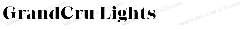 GrandCru Lights字体转换